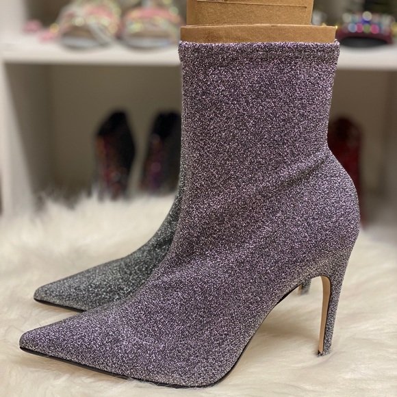 Brand new! Sergio Rossi pointed glitter ankle boot - Picture 1 of 4